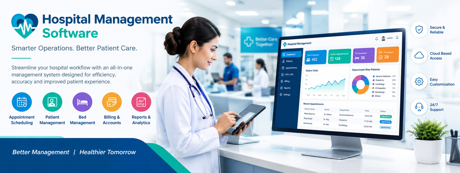 Hospital Management Software Dashboard